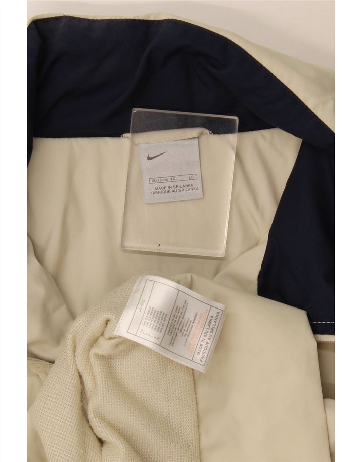 Nike Chaqueta con capucha para mujer US 16/18 XL Beige Poliéster