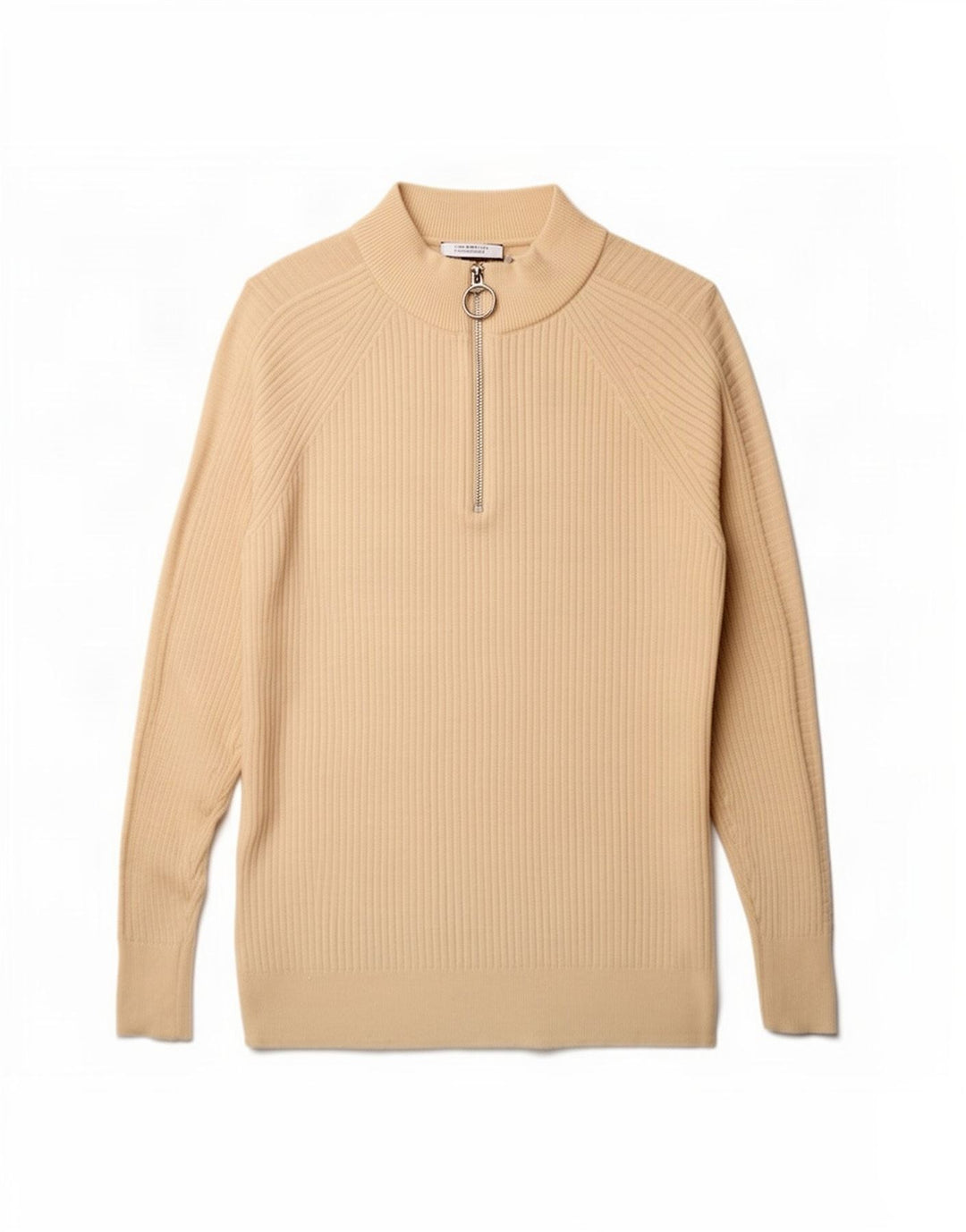 Marks & Spencer Suéter extragrande con cuello y cremallera para mujer UK 10 Small Beige