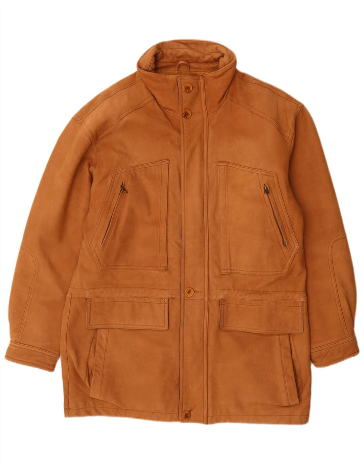 Rover&Lakes Abrigo de cuero para hombre IT 46 Small Cuero marrón