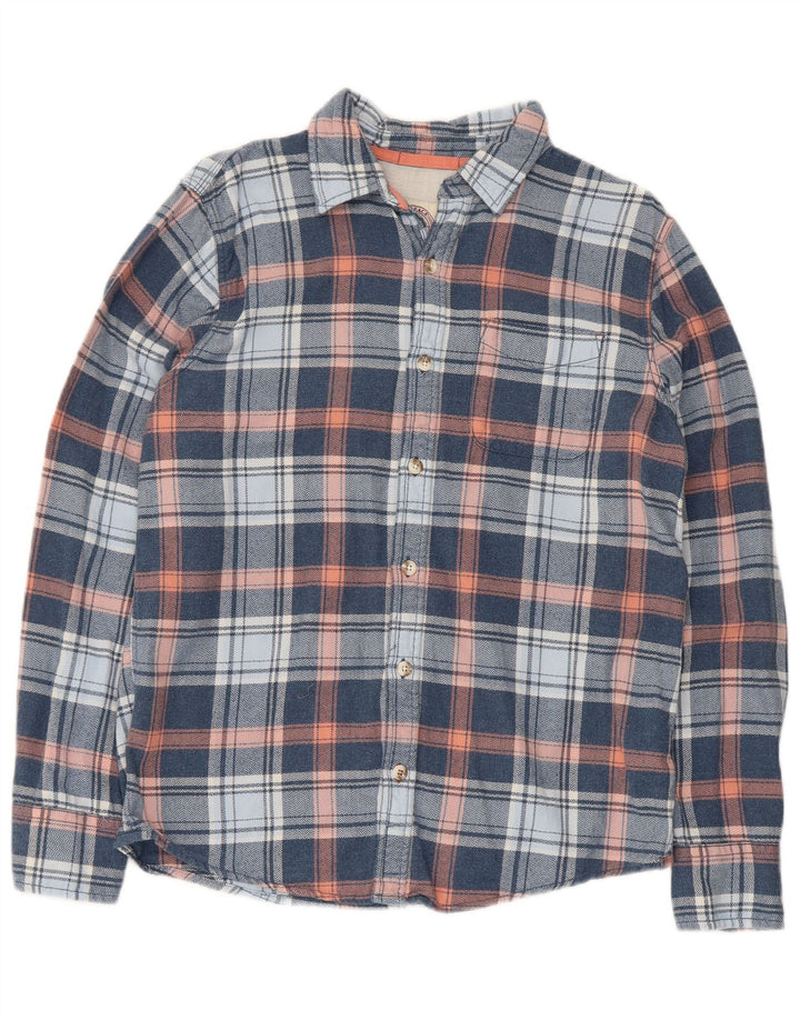 Camisa de franela para hombre de Fat Face de algodón a cuadros azules pequeños