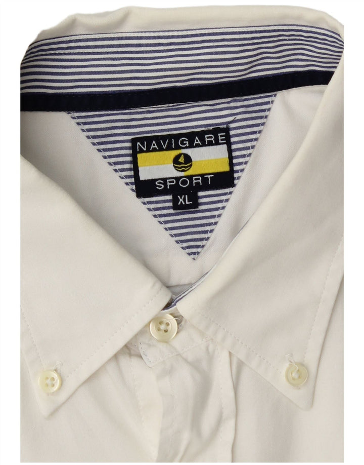 NAVIGARE Camisa Hombre XL Algodón Blanco
