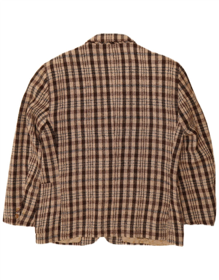 Carrera Chaqueta tipo blazer de 2 botones para hombre UK 38 Medium Brown Check