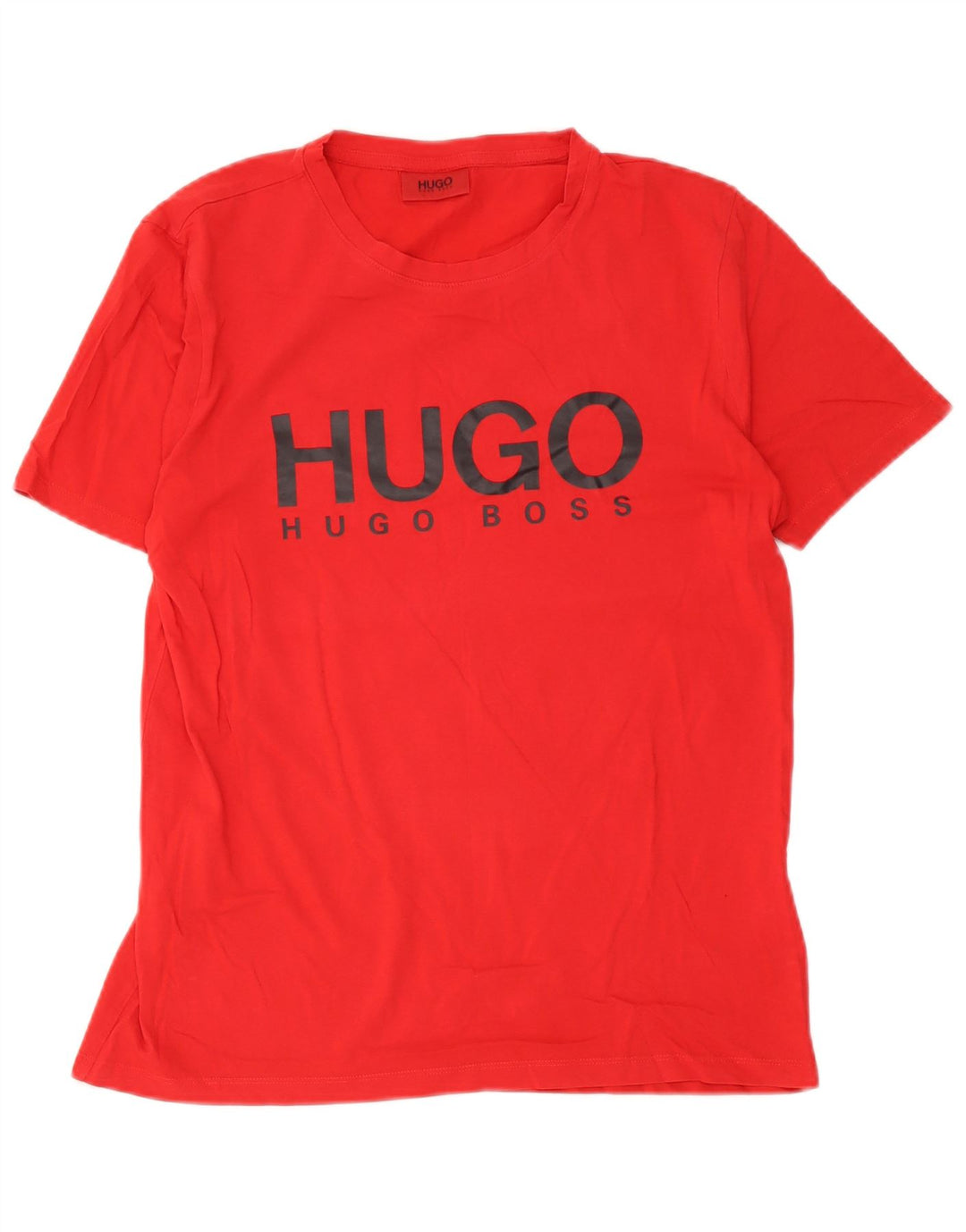 Hugo Boss Hombre Camiseta Gráfica Top Pequeño Algodón Rojo