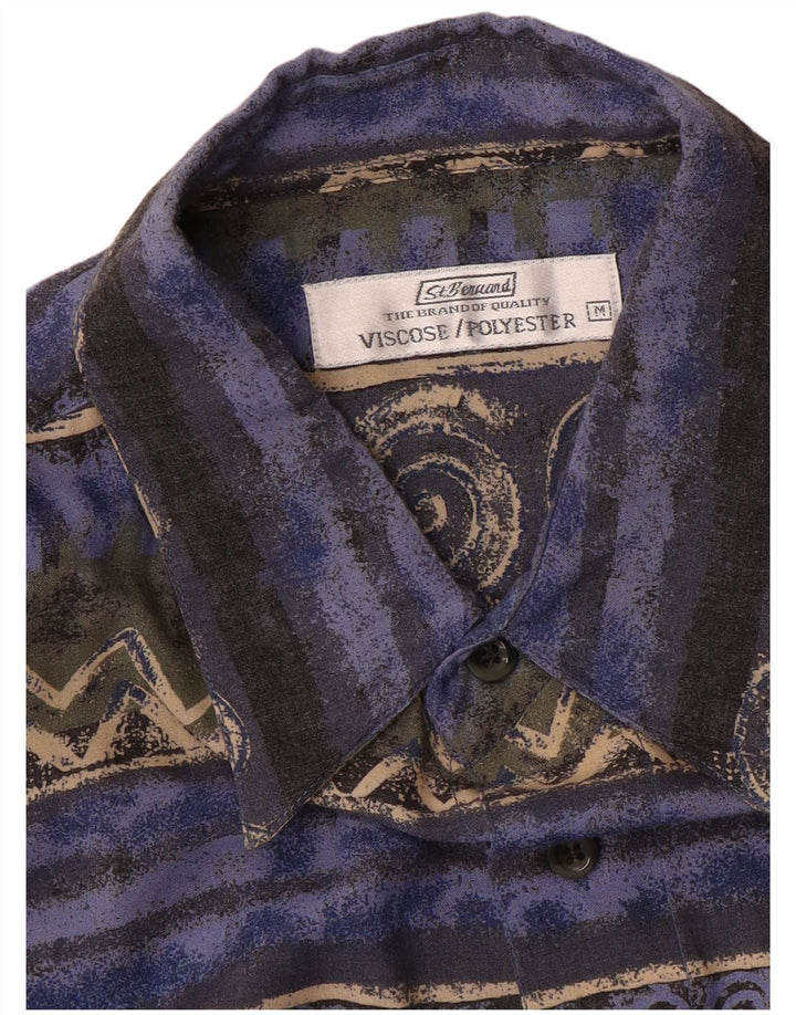 Camisa St. Bernard Hombre Manga Corta Viscosa Geométrica Multicolor Mediana