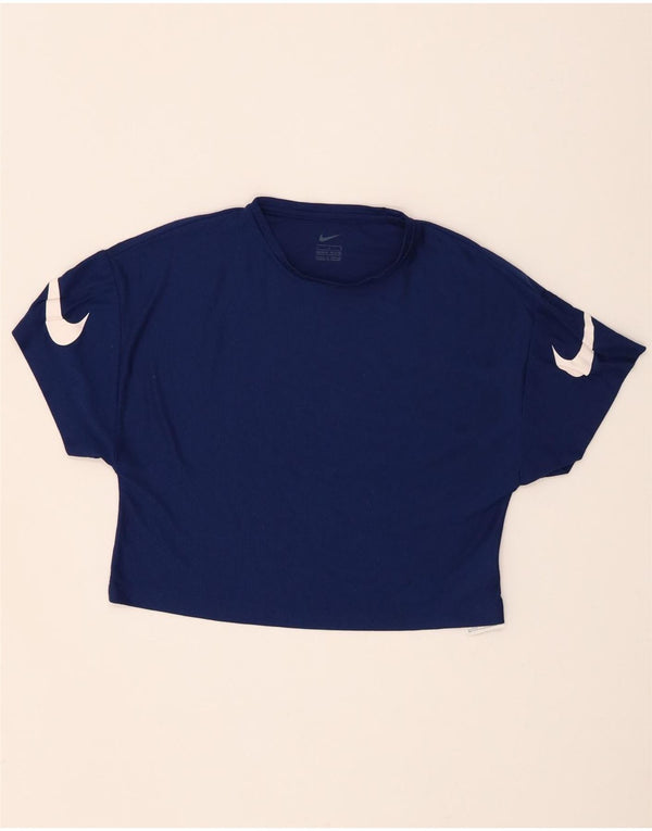 Nike Camiseta corta con gráfico para niñas 12-13 años Grande Azul marino Poliéster
