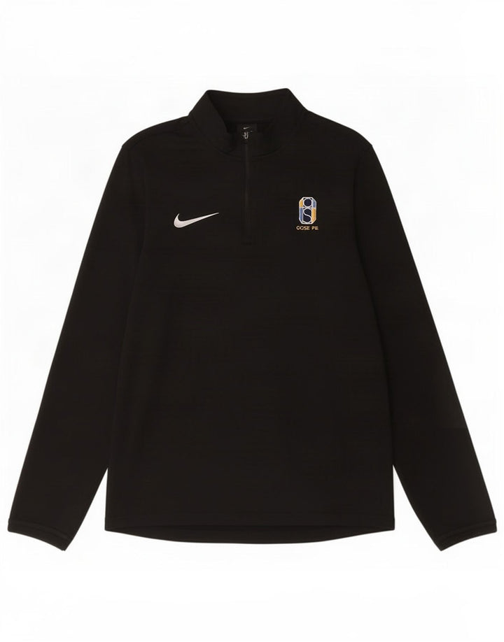 Nike - Chándal con cremallera y cuello para hombre, talla pequeña, poliéster negro