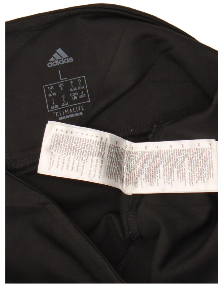 Adidas Mujer Climalite Leggings UK 16/18 Grande Negro Poliéster