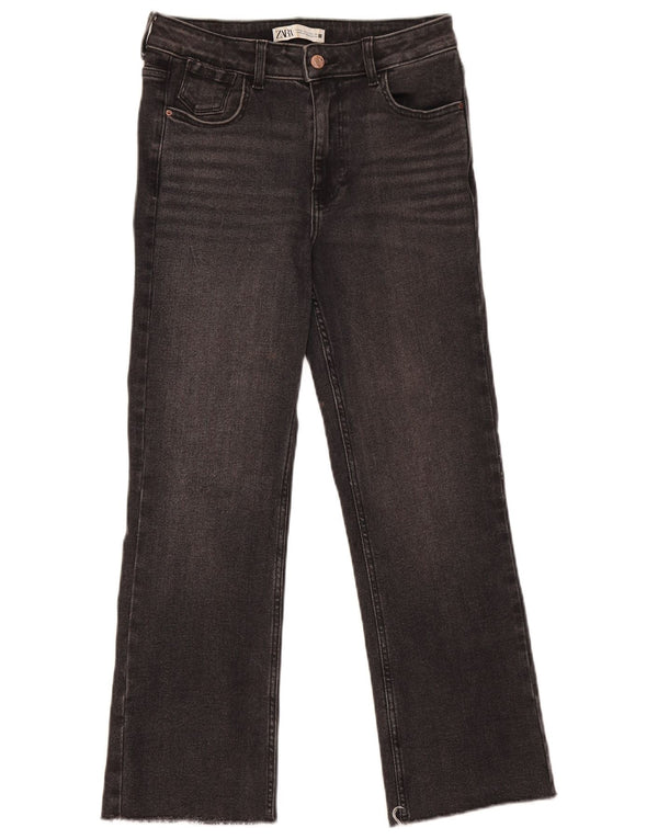 Zara Vaqueros Rectos Mujer EU 36 XS W26 L27 Algodón Gris
