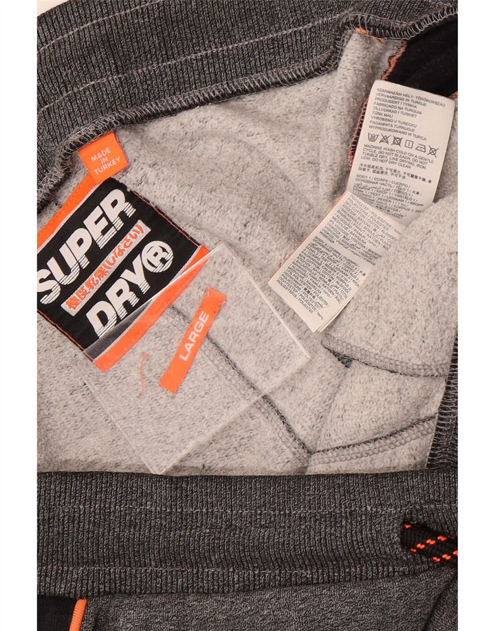 Superdry Shorts deportivos con estampado gráfico para hombre Poliéster color block en gris grande