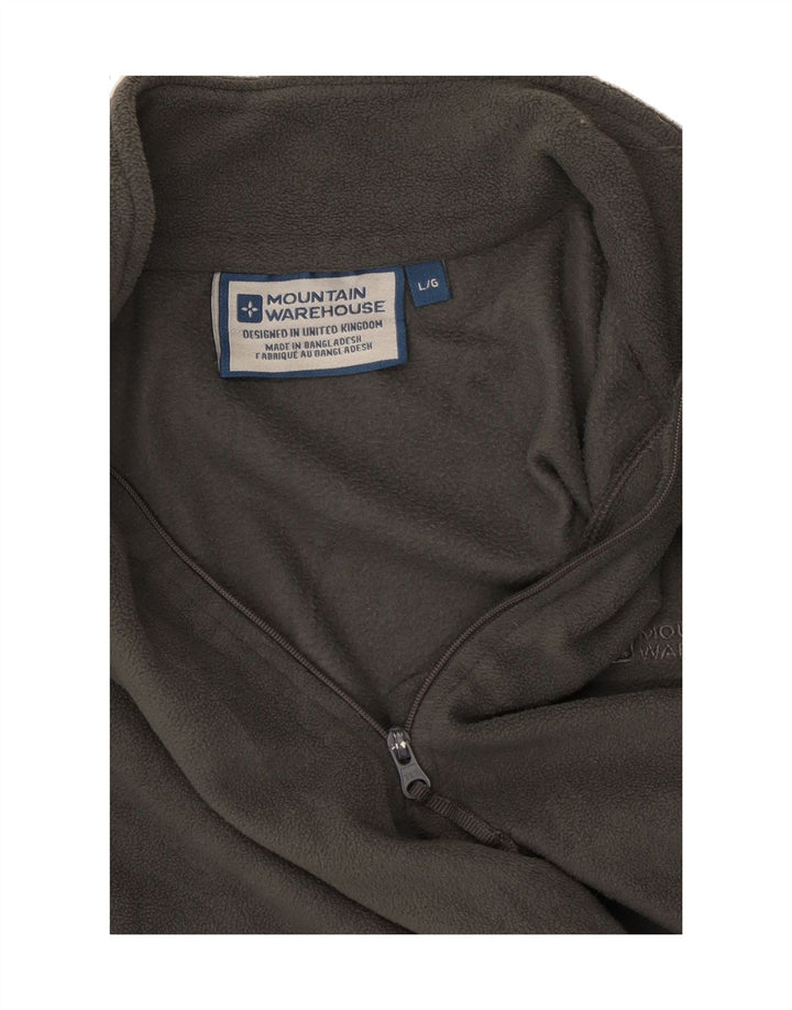 MOUNTAIN WAREHOUSE Mens Zip Neck Fleece Jumper Large Grey Polyester Vintage Mountain Warehouse and Second-Hand Mountain Warehouse from Messina Hembry 