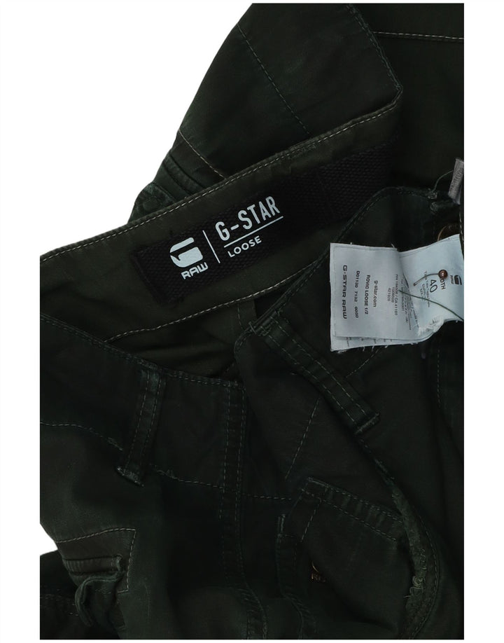 G-STAR Pantalones cortos cargo holgados para hombre W40 XL Algodón verde
