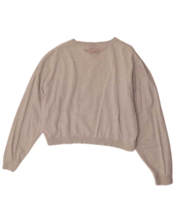 Nike - Sudadera corta extragrande para mujer, talla 40, color gris medio a rayas