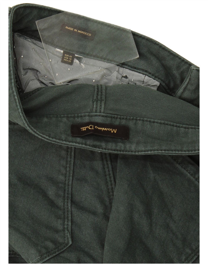 Massimo Dutti Jeans Rectos Mujer EU 42 Large W32 L28 Verde