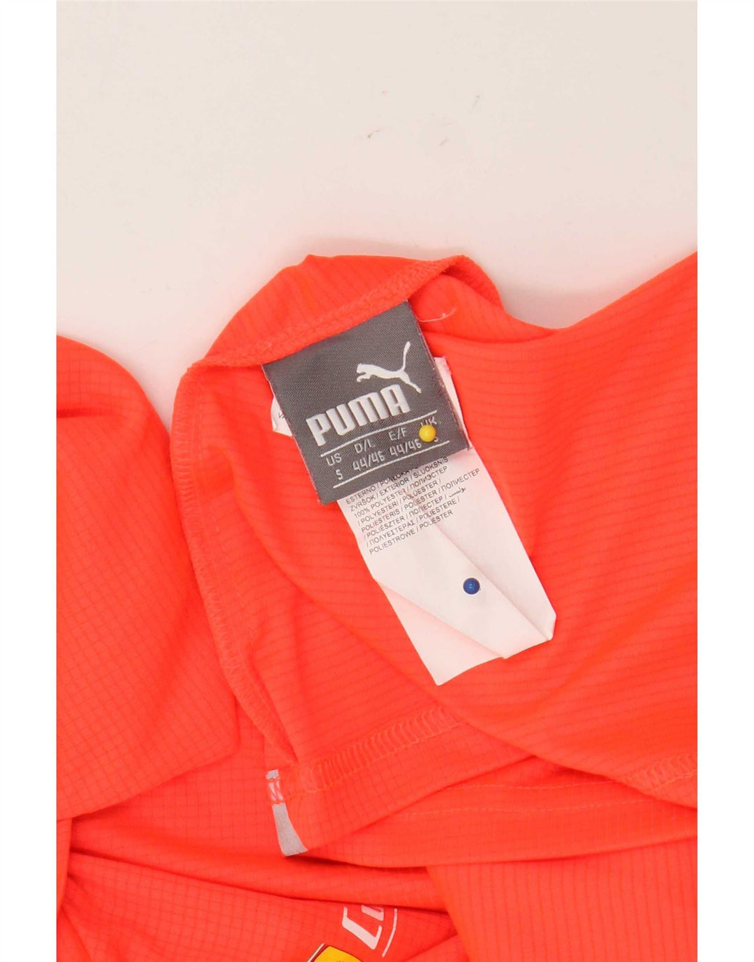 Puma Mens Polo Shirt Small Orange Polyester