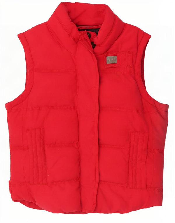 Superdry Chaleco acolchado para mujer UK 44 Algodón rojo mediano