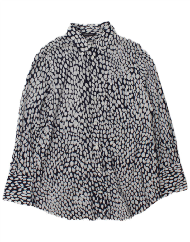 Marks & Spencer Camisa para Mujer UK 44 Grande Algodón con Manchas Blancas