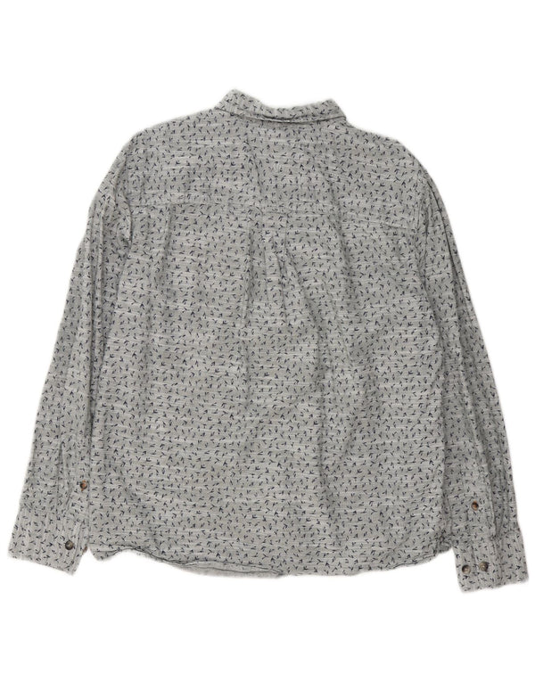 Camisa de corte estándar de hombre de Fat Face de algodón moteado en gris medio