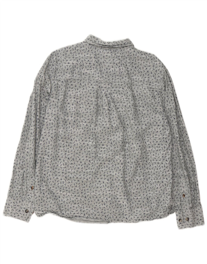 Camisa de corte estándar de hombre de Fat Face de algodón moteado en gris medio