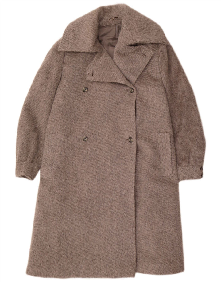 Vintage Womens Double Breasted Coat EU 44 XL Grey