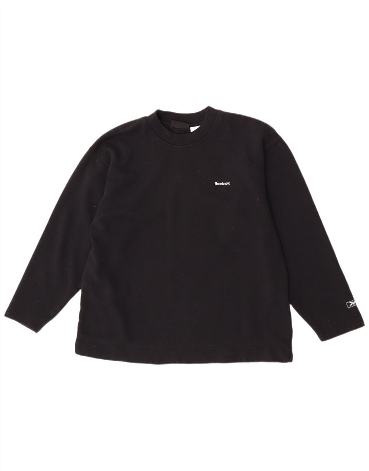 Reebok Sudadera para mujer Jumper UK 12 Mediano Negro Poliéster