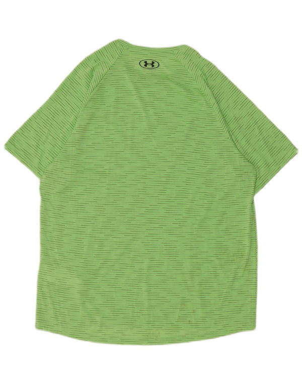 Camiseta Under Armour Hombre Top Large Verde Rayas Poliéster
