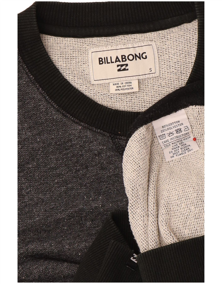 Billabong Hombre Sudadera Jumper Small Gris Colorblock Algodón