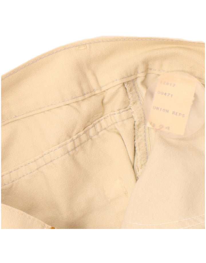 WILD JEANS Pantalones casuales cónicos para hombre IT 54 2XL W34 L33 Algodón beige