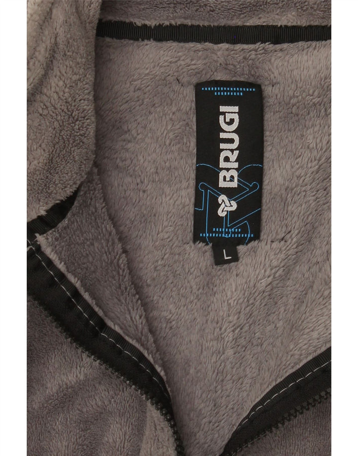BRUGI Chaqueta polar para hombre UK 40 Large Grey