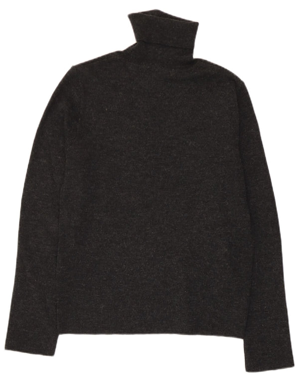 Zara Mujer Jersey De Cuello Vuelto Suéter Reino Unido 12 Acrílico Moteado Gris Medio