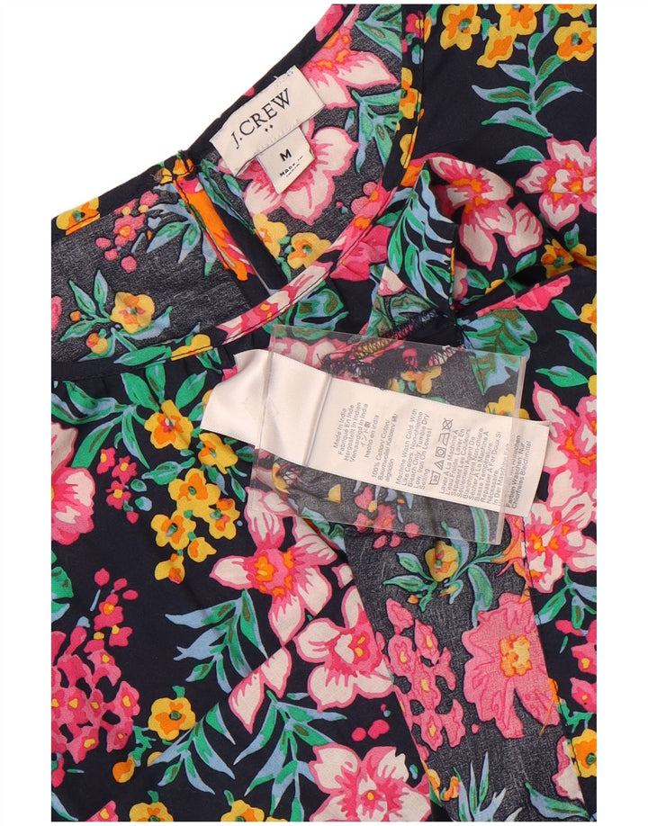 J. Crew Blusa con Alas de Murciélago para Mujer UK 40 Mediana Algodón Floral Multicolor