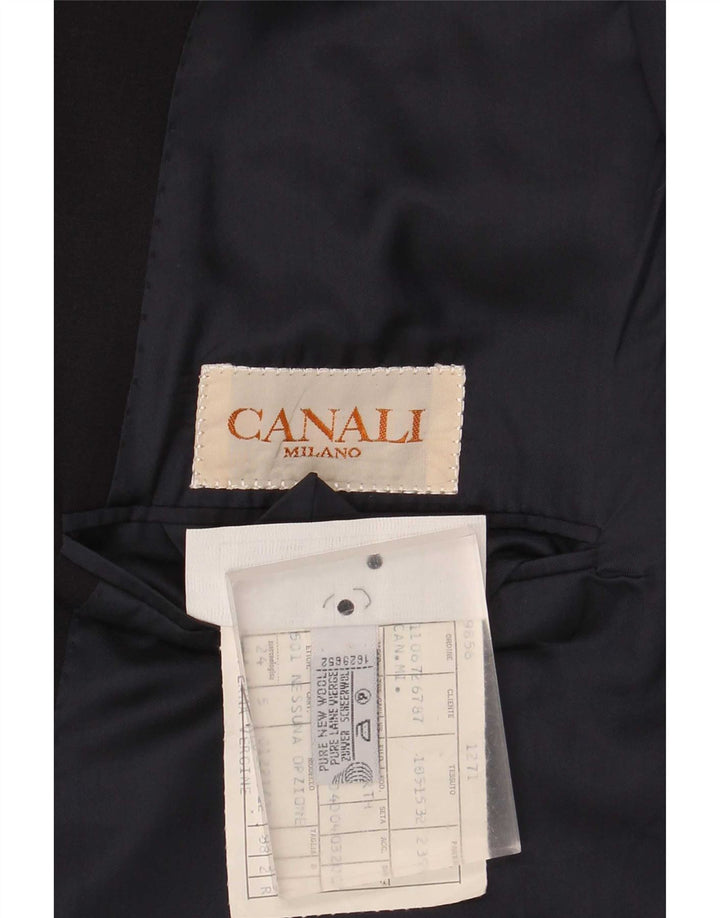 Canali Chaqueta tipo blazer de 2 botones para hombre IT 58 4XL Azul marino Lana nueva