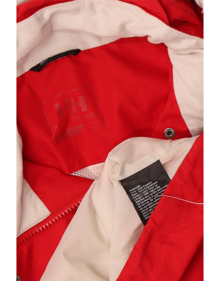 Helly Hansen Chaqueta impermeable con capucha para mujer UK 44 Poliéster rojo mediano