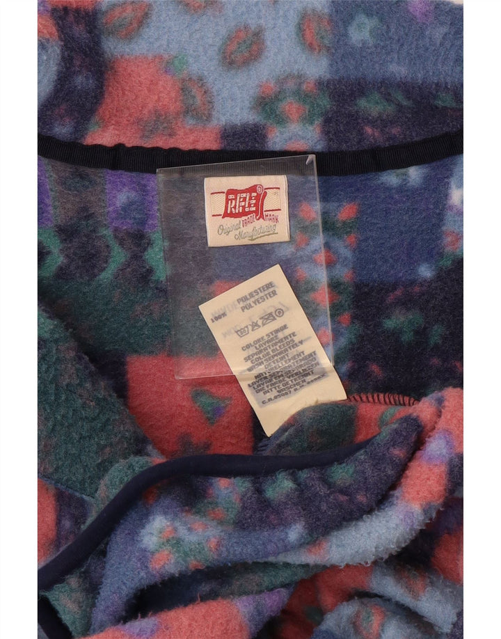 Jersey de forro polar con cuello y botones para hombre Rifle XL Poliéster de patchwork multicolor