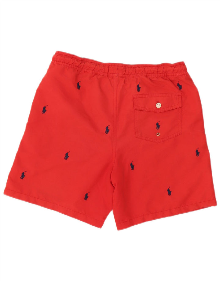 Polo Ralph Lauren Bañador con gráfico para hombre, tamaño pequeño, poliéster rojo