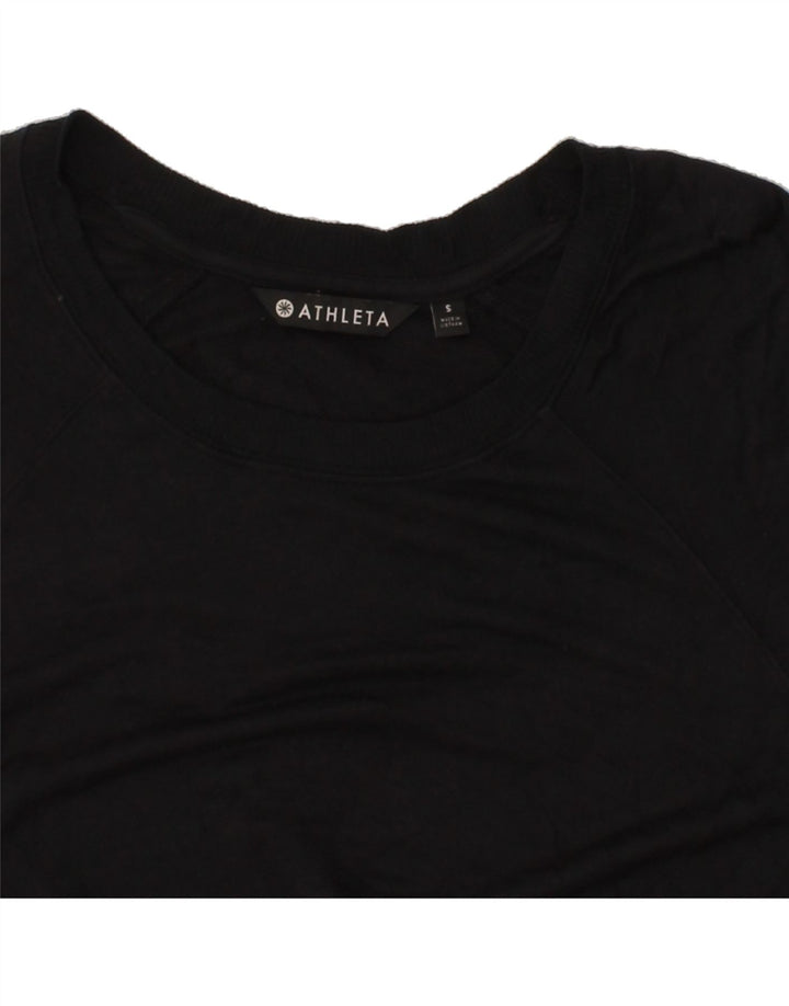 ATHLETA Womens Oversized Sweatshirt Jumper UK 10 Small Black Modal Vintage Athleta and Second-Hand Athleta from Messina Hembry 