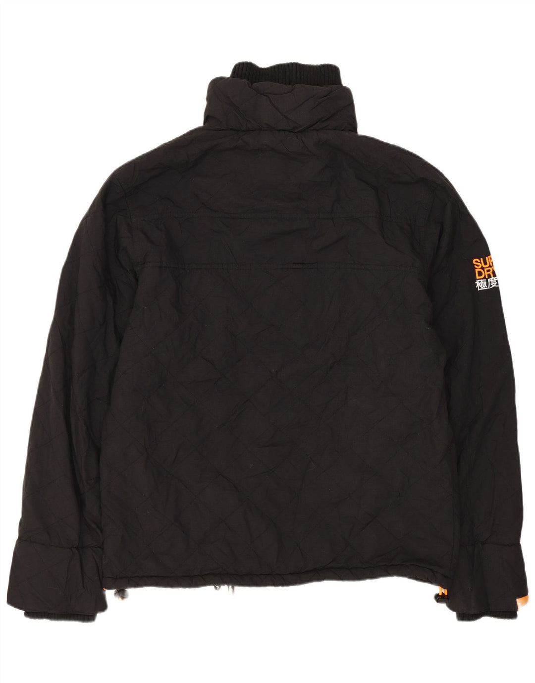SUPERDRY Chaqueta cortavientos con estampado Windcheater para hombre, talla 40, color negro
