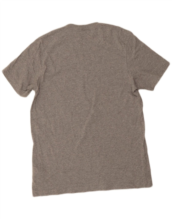 Adidas Hombre Camiseta Gráfica Top Algodón Gris Medio