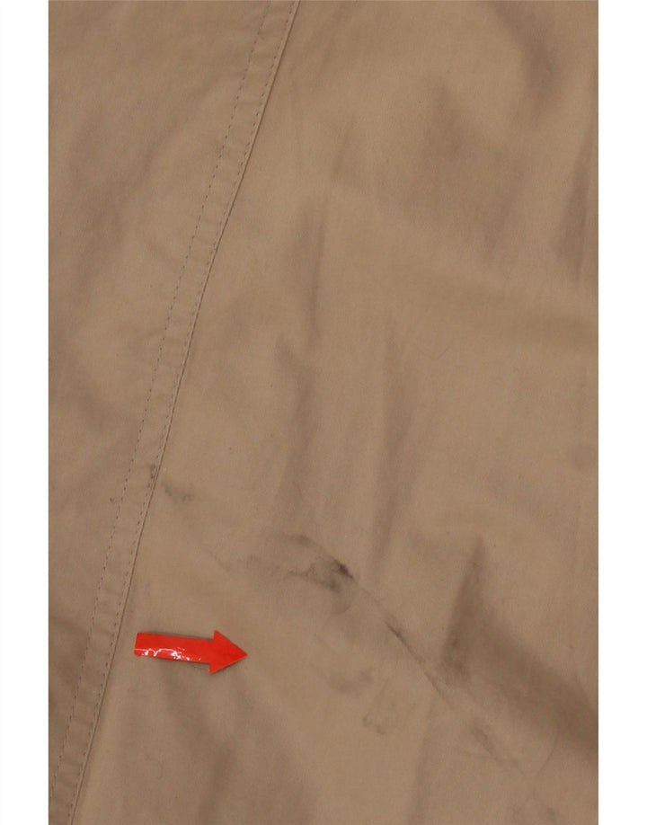 Vintage mujer fin de semana de gran tamaño gabardina Reino Unido 8 pequeño algodón beige