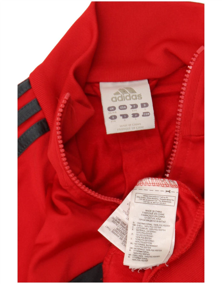 ADIDAS Chaqueta de chándal para hombre UK 38/40 Poliéster color block mediano rojo