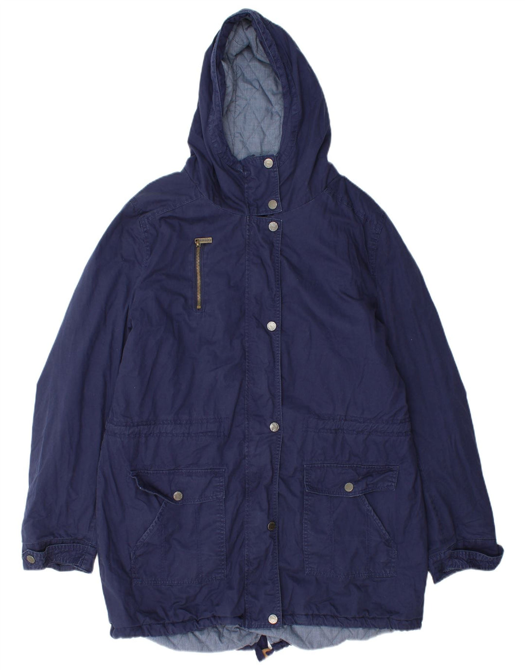 Parka con capucha para mujer Fat Face UK 40 XL Algodón azul marino