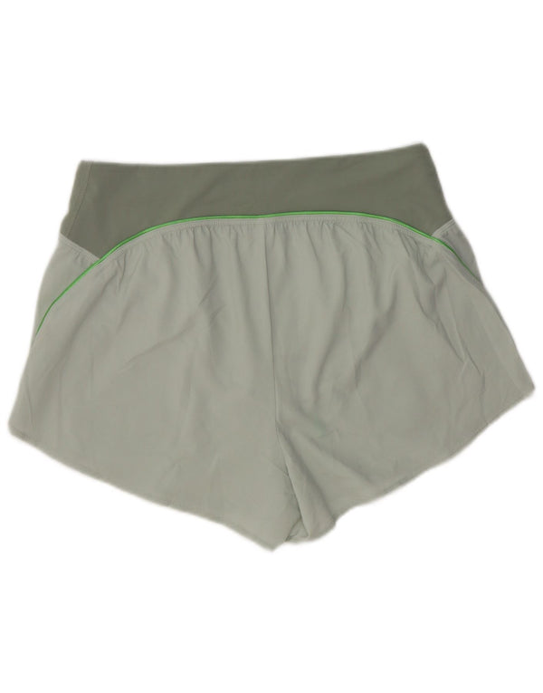 Under Armour Pantalones cortos deportivos para mujer UK 44 Grande Gris Colorblock Poliéster