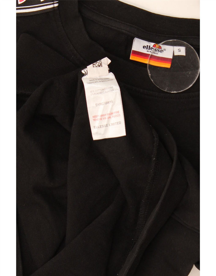 Ellesse Heritage Graphic Sudadera tipo jersey con bloques de color negro pequeño para hombre