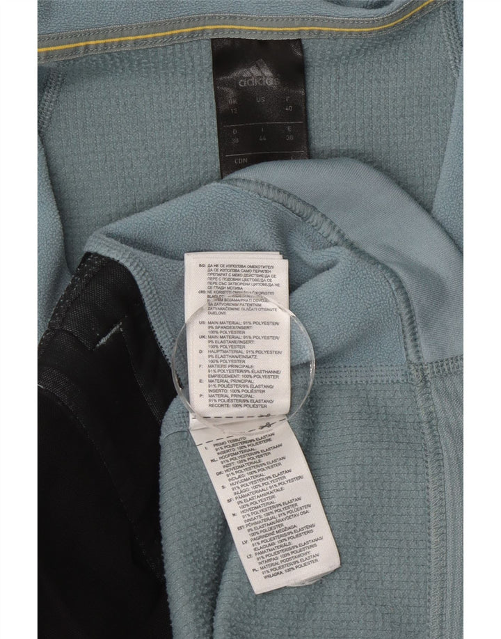 Adidas Mujer Terrex Chándal Top Chaqueta Reino Unido 12 Medio Azul Colorblock