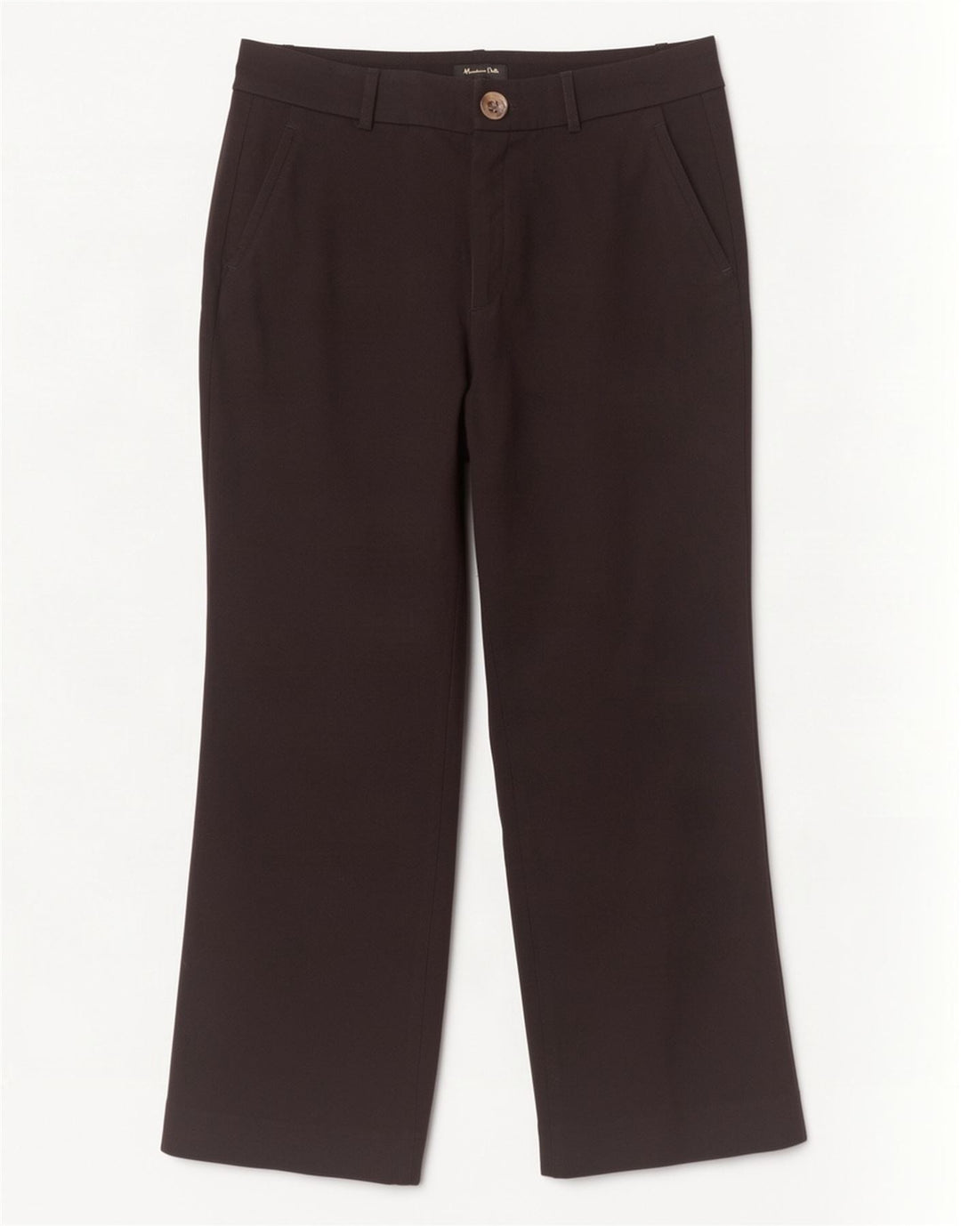 Massimo Dutti Pantalón Corto Recto Mujer EU 40 Medium W30 L24 Negro