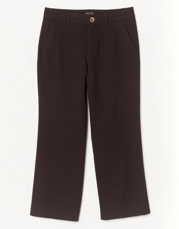 Massimo Dutti Pantalón Corto Recto Mujer EU 40 Medium W30 L24 Negro