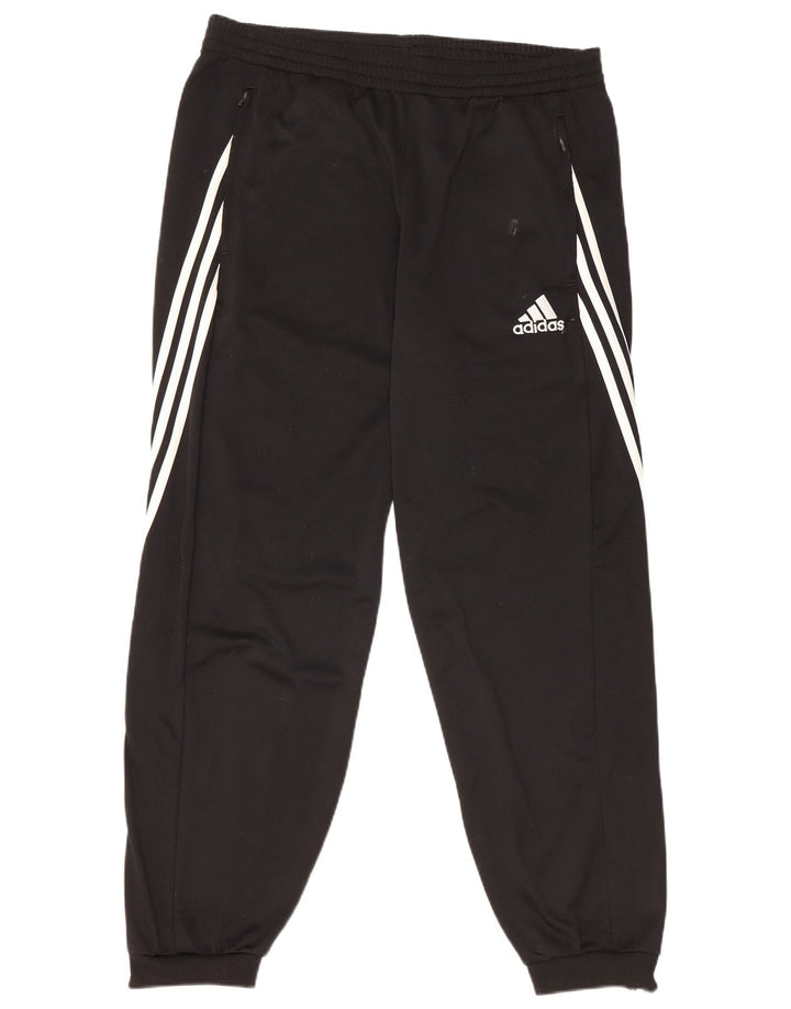 Adidas Hombre Pantalones De Chándal Joggers Grande Negro Poliéster