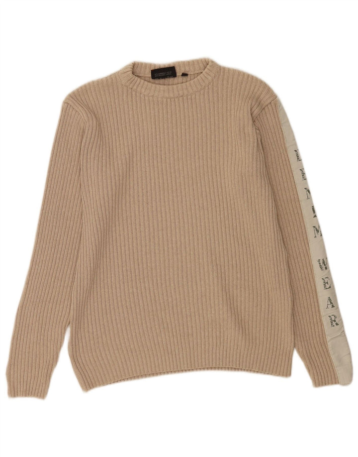 Southern Hombre Jersey Gráfico Con Cuello Redondo Color Block En Beige Medio