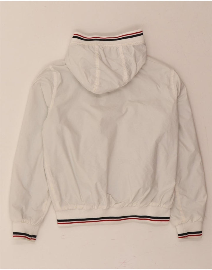 NORTH SAILS Boys Hooded Bomber Jacket 9-10 Years White Polyamide Vintage North Sails and Second-Hand North Sails from Messina Hembry 