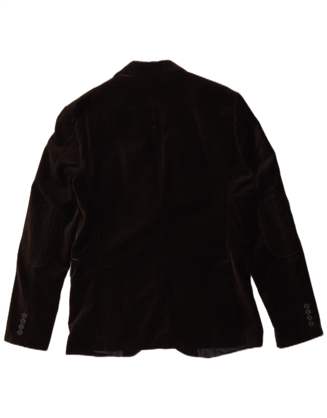 Zara Chaqueta tipo blazer de terciopelo con 2 botones para hombre EU 50 Poliéster marrón medio