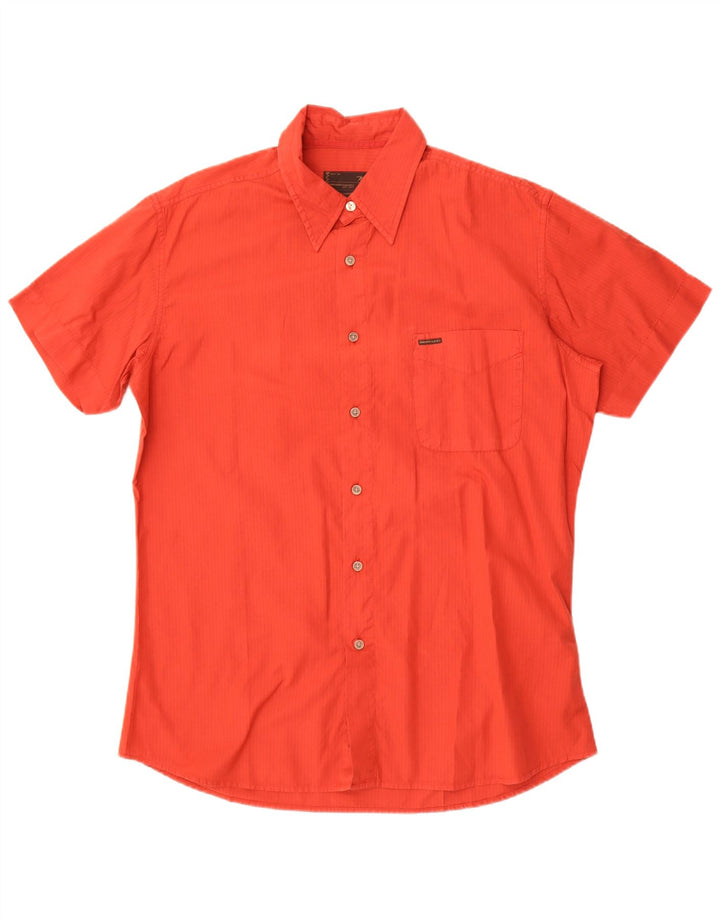 Marlboro Classics Camisa de manga corta para hombre grande de algodón rojo